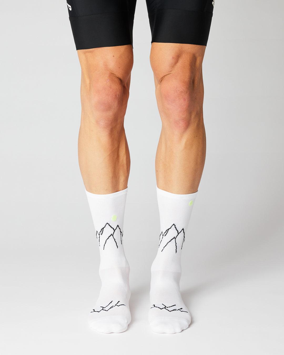 Mountain Cykelstrømper - Fingerscrossed - Hvid / Neon | Fingerscrossed | gioventu.cc