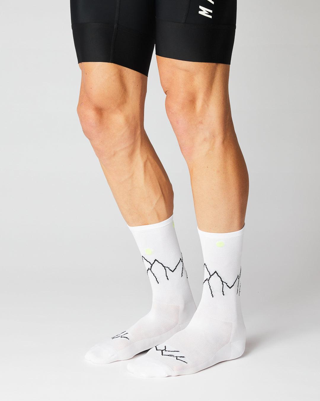 Mountain Cykelstrømper - Fingerscrossed - Hvid / Neon | Fingerscrossed | gioventu.cc