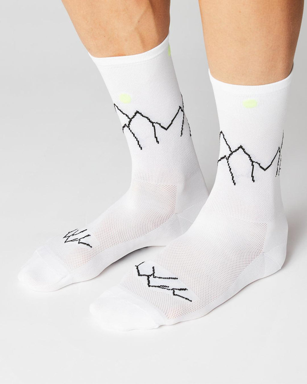 Mountain Cykelstrømper - Fingerscrossed - Hvid / Neon | Fingerscrossed | gioventu.cc
