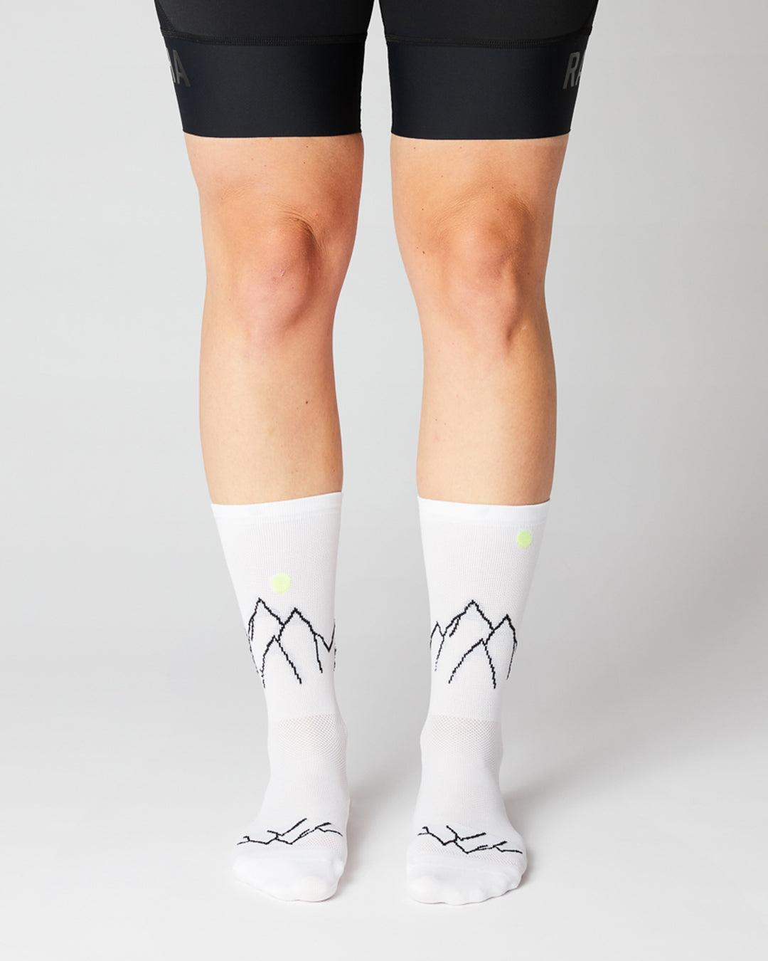 Mountain Cykelstrømper - Fingerscrossed - Hvid / Neon | Fingerscrossed | gioventu.cc