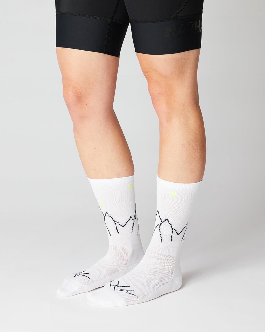 Mountain Cykelstrømper - Fingerscrossed - Hvid / Neon | Fingerscrossed | gioventu.cc