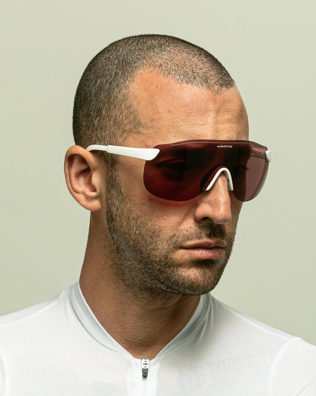 Stratos VZUM Cykelbriller - Alba Optics - Hvid / Pou | Alba Optics | gioventu.cc