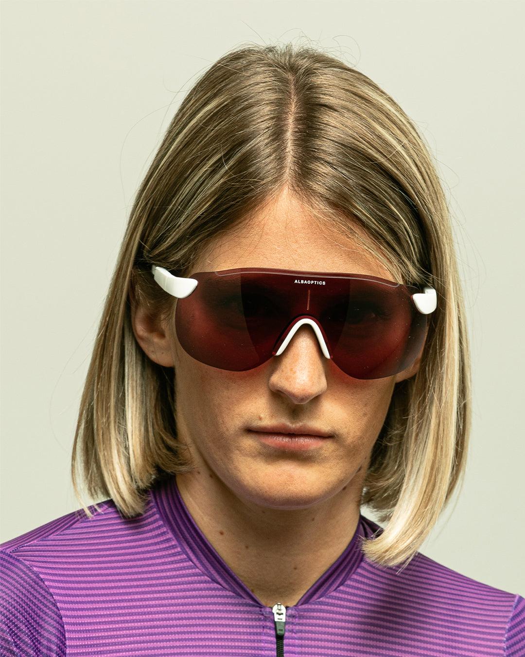 Stratos VZUM Cykelbriller - Alba Optics - Hvid / Pou | Alba Optics | gioventu.cc