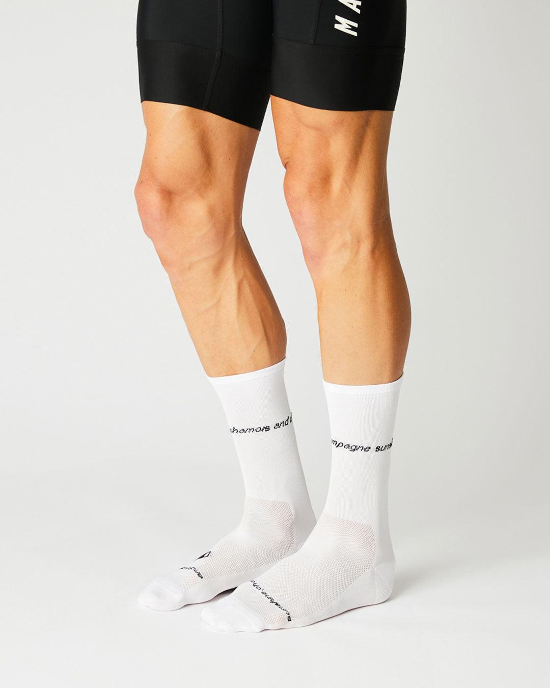 Sunshine, Chamois & Champagne Cykelstrømper - Fingerscrossed - Hvid | Fingerscrossed | gioventu.cc